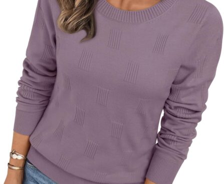 LILLUSORY Womens Sweaters Fall Fashion 2025 Lightweight Long Sleeve Knit Pullover Casual Trendy Tops Winter Clothes