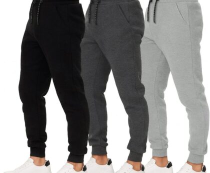 Men’s Sweatpants 3 Pack Joggers for Men – Athletic Sweatpants for Men with Pockets Workout Pants