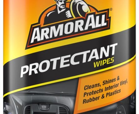 Armor All Car Interior Protectant Wipes, 90 Count Canister, UV Protectant for Vinyl, Rubber, Plastic, Trim and Dashboards