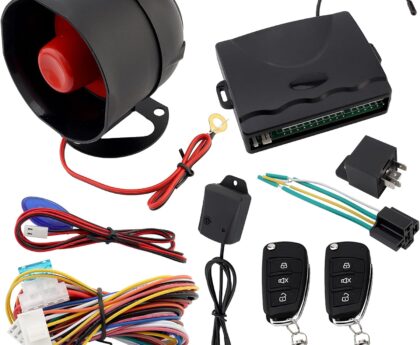 Universal 12V Auto Car Alarm Keyless Entry System with Remote Control Siren Sensor