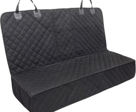 Dog Seat Cover, 100% Waterproof Bench Seat Cover Protector Scratch Proof Nonslip Durable Soft Pet Back Seat Covers for Cars Trucks & SUVs