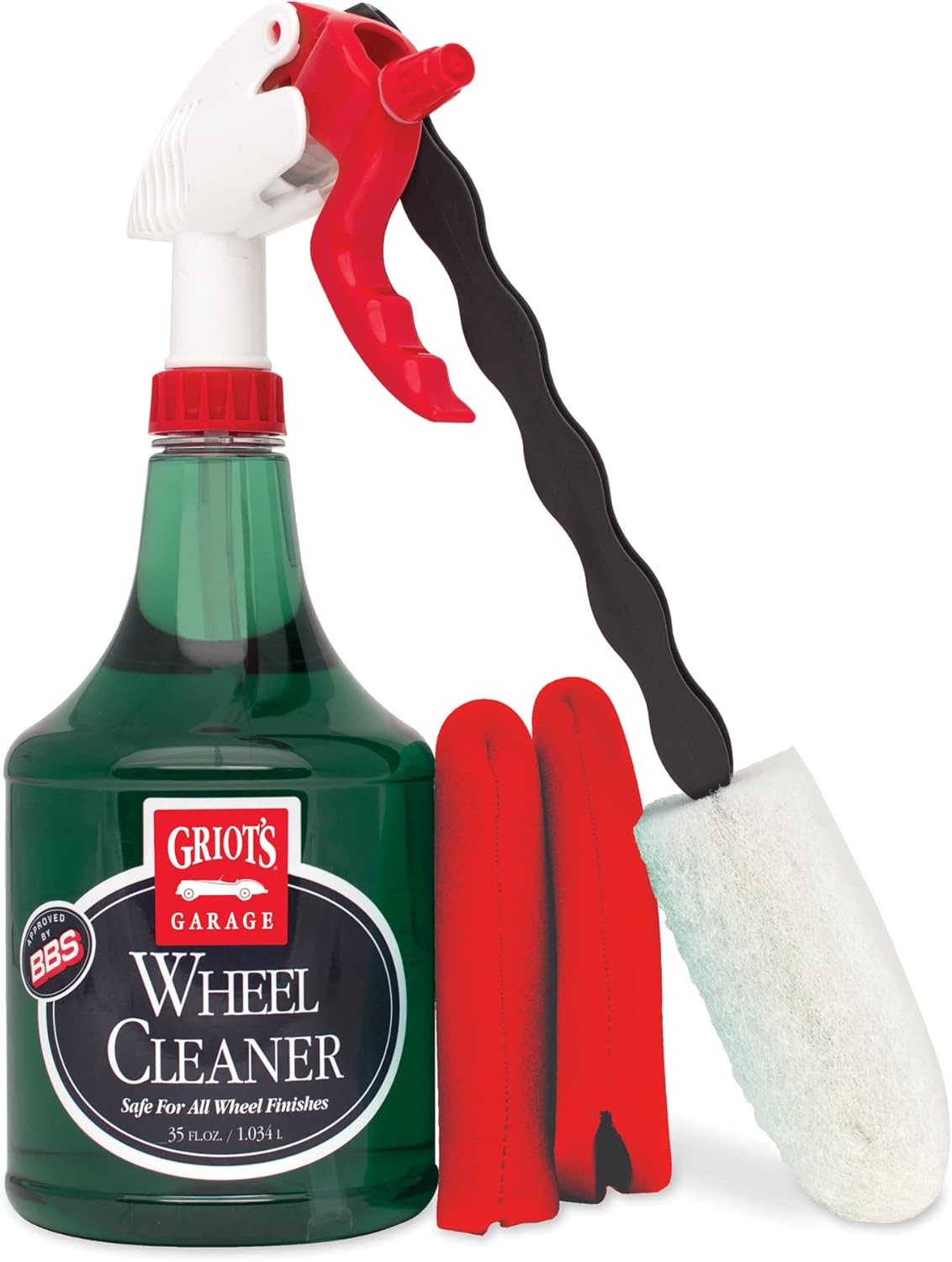 Griot’s Garage Wheel Cleaning Kit, Includes Wheel Cleaner, Long-Reach Scrubbing Wheel Brush, and Two Mitts, 11224