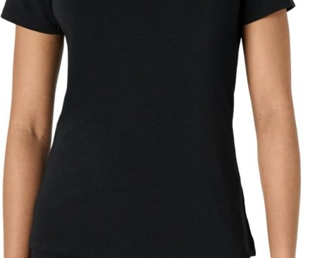 Amazon Essentials Women’s Active Soft Cotton Regular Fit Crewneck Short Sleeve Lightweight Yoga Workout T-Shirt