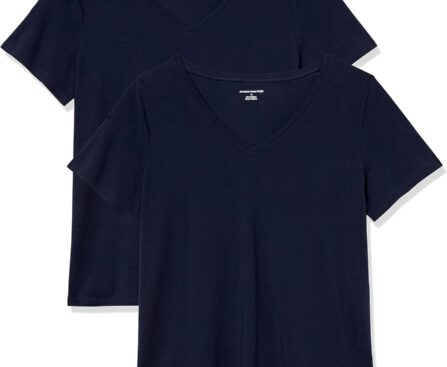 Amazon Essentials Womens Plus Size Short-Sleeve V-Neck T-Shirt