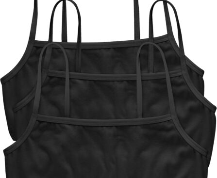 Hanes Women’s Cropped Bralette Pack, 3-Pack, Breathable Crop Top Bras, Solid or Assorted, 3-Pack