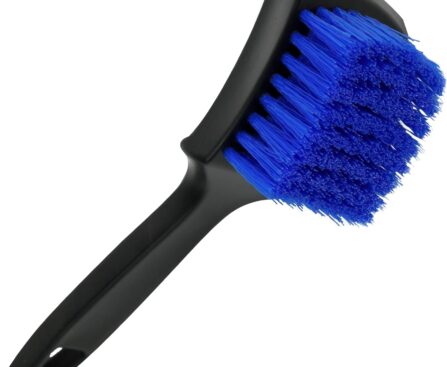 Viking Carpet Cleaning and Scrub Brush for Floor Mats, Cleaning Brush for Car Interior and Home, Black and Blue, 8.3 inch x 2.5 Inch