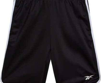 Reebok Boys Basketball Shorts – Lightweight Boys Shorts with Pockets & Drawstring – Close Hole Mesh Athletic Shorts for Kids
