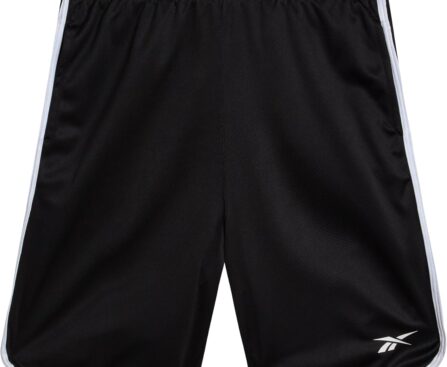 Reebok Boys Basketball Shorts – Lightweight Boys Shorts with Pockets & Drawstring – Close Hole Mesh Athletic Shorts for Kids