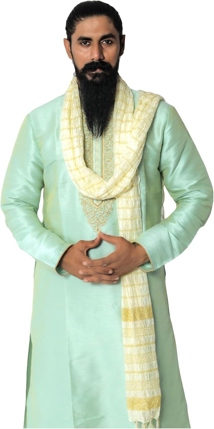 Indian Traditional Kurta Sherwani Dupatta Shawl Scarf For Men (Only Dupatta)
