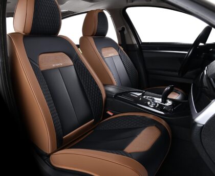 FLORICH Car Seat Covers Front Seats Only, Luxury Leather Seat Covers Universal Anti-Slip Driver Seat Cover, Automotive Vehicle Seat Covers fit for Trucks Vans SUVs Sedans (2 Packs, Coffee)