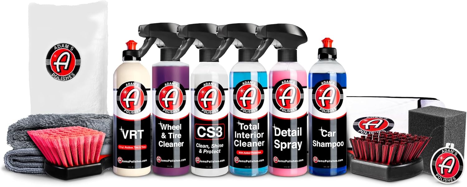 Adam’s Polishes Essential Car Wash Kit (14-Item) – Auto Detailing Car Care Cleaning Kit Car & Truck Lovers, Dads, Moms and DIYers
