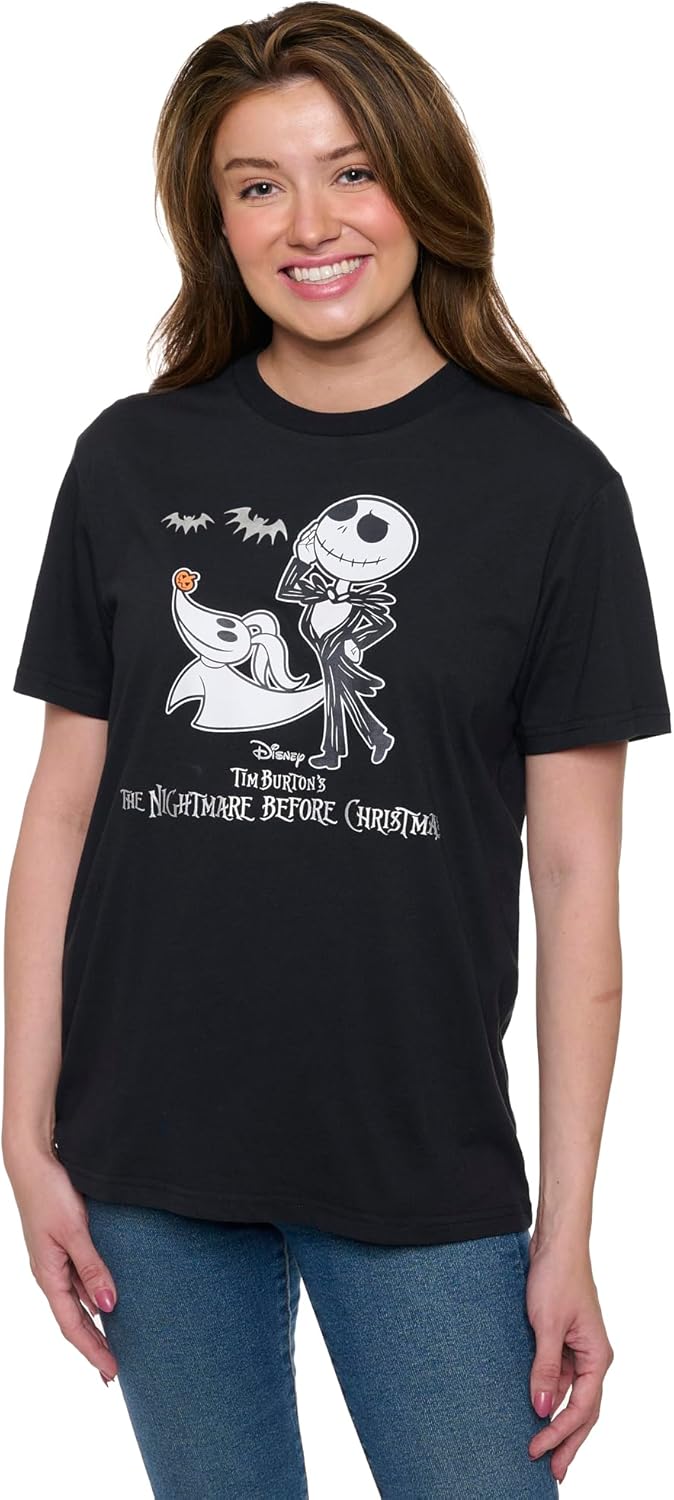 Disney Jack Skellington and Zero Womens T-Shirt The Nightmare Before Christmas