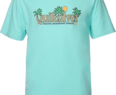 Quiksilver Boys’ Short Sleeve Screen Print Graphic T-Shirt, Soft & Comfortable, Regular Fit