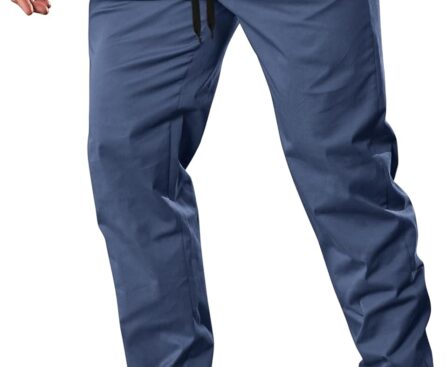 COOFANDY Men Joggers Pants Cotton Casual Cargo Drawstring Pants Outdoor Hiking Track Jogging Sweatpant