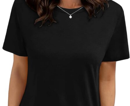 GAYHAY T-Shirts for Women – Short Sleeve Basic Tees Soft Crew Neck Trendy Summer Tops for Casual Outfits 2025