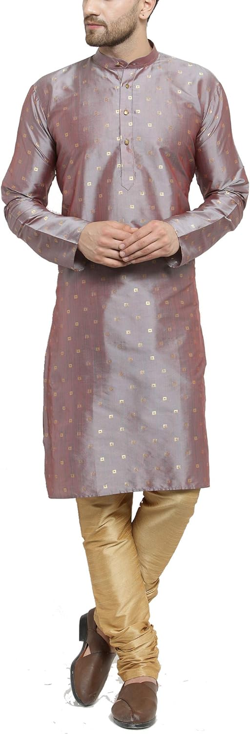 Sojanya (Since 1958 Men’S Silk Blend Kurta & Churidar Pyjama Set