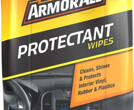 Armor All Car Protectant Wipes, Interior Car Wipes with UV Protection Against Cracking and Fading, 60 Wipes
