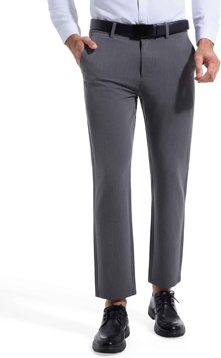 Dress Pants for Short Men 28 Inch Inseam Slim Fit Formal Slacks Lightweight Suit Pants Business Office Work Trousers