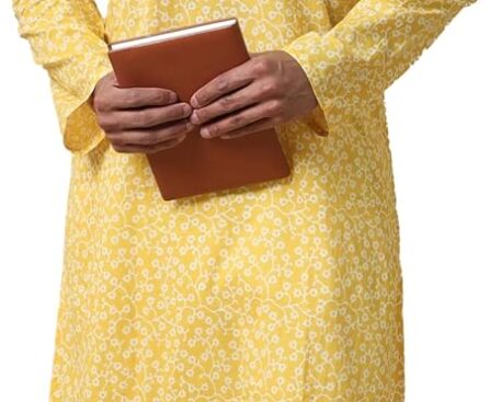Filori Studio – Men’s Printed Festive Motifs Long Kurta (Kurta Only)