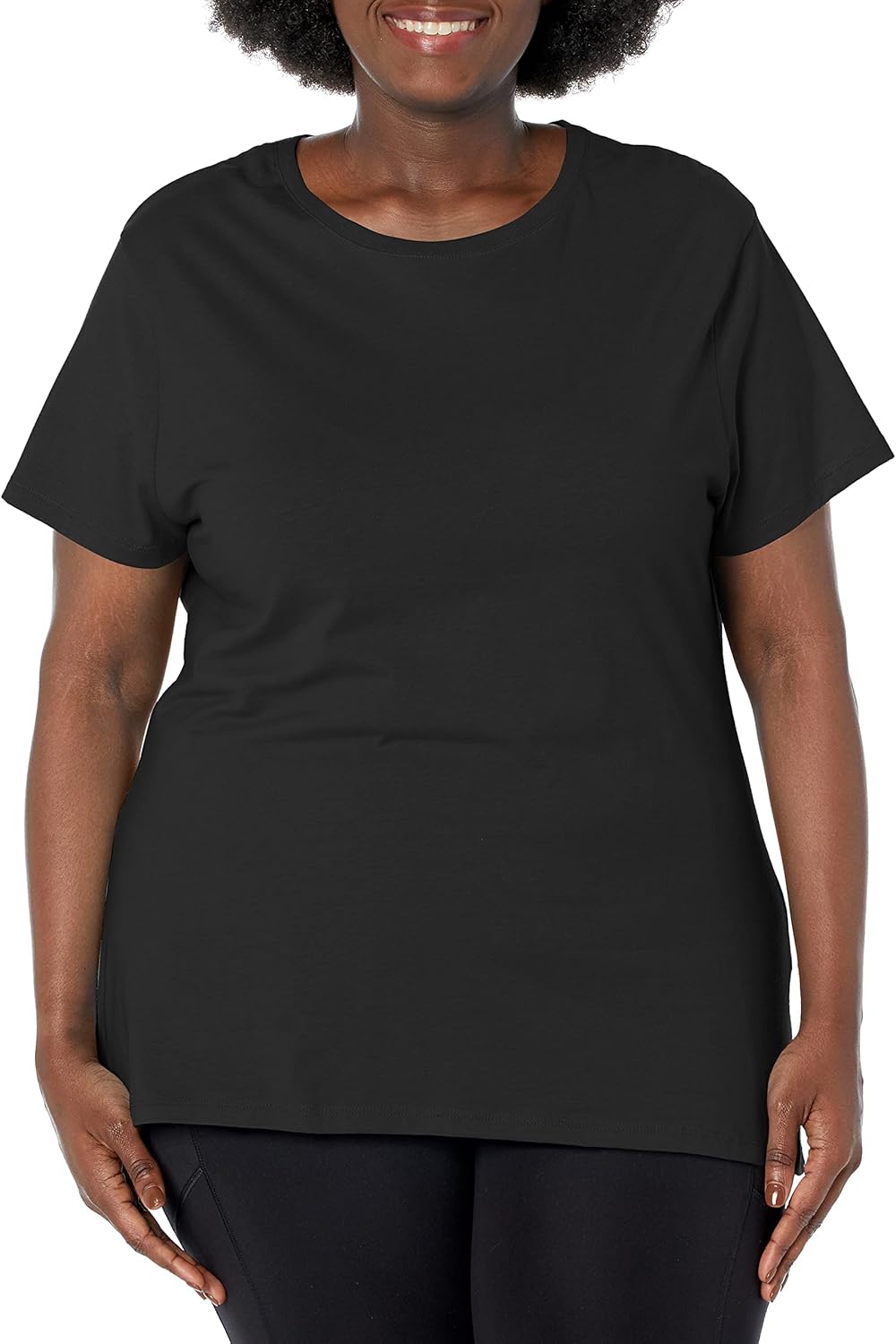 JUST My Size Womens Plus-Size Short Sleeve Crew Neck Tee