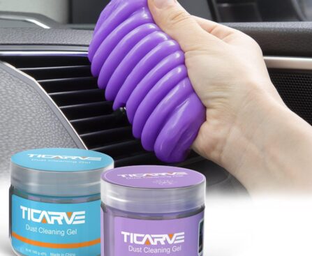 TICARVE 2Pack Cleaning Gel for Car Cleaning Putty Car Slime for Cleaning Car Detailing Putty Detail Tools Car Interior Cleaner Automotive Car Cleaning Kits Keyboard Cleaner Blue Purple (320g/11.2oz)
