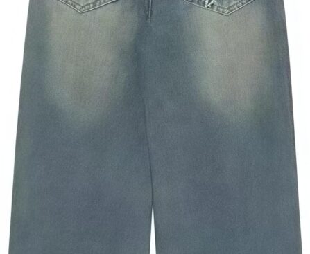 New Spring and Autumn Girls’ Jeans, Children’s Loose Casual Cowboy Wide Leg Pants Blue