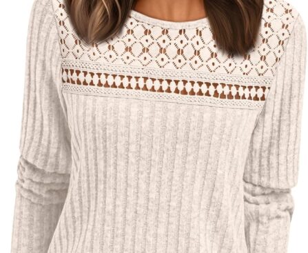 AUTOMET Womens Lace Long Sleeve Shirt Fall Top Fashion Dreesy Casual Tunic Sweaters Mesh Clothes Trendy Work Cute Outfits