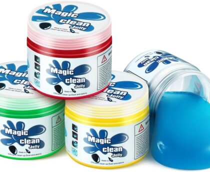 DNA MOTORING 4 Pack Car Cleaning Gels Auto Detailing Tools Cleaning Putty Car Interior Cleaner, Car Jelly Cleaner, Keyboard Cleaner, Car Cleaning Supplies Car Gifts for Men Women, TOOLS-00150