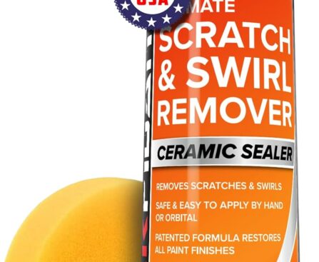 Carfidant Scratch and Swirl Remover – Car Scratch Remover for Vehicles Paint – Polishing Compound for Cars – Universal Repair Car Paint – 8.4 fl. Oz with Buffer Pad