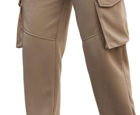 Men Cargo Pockets Joggers Athletic Sport Elastic Waist Sweatpant(S-2XL)