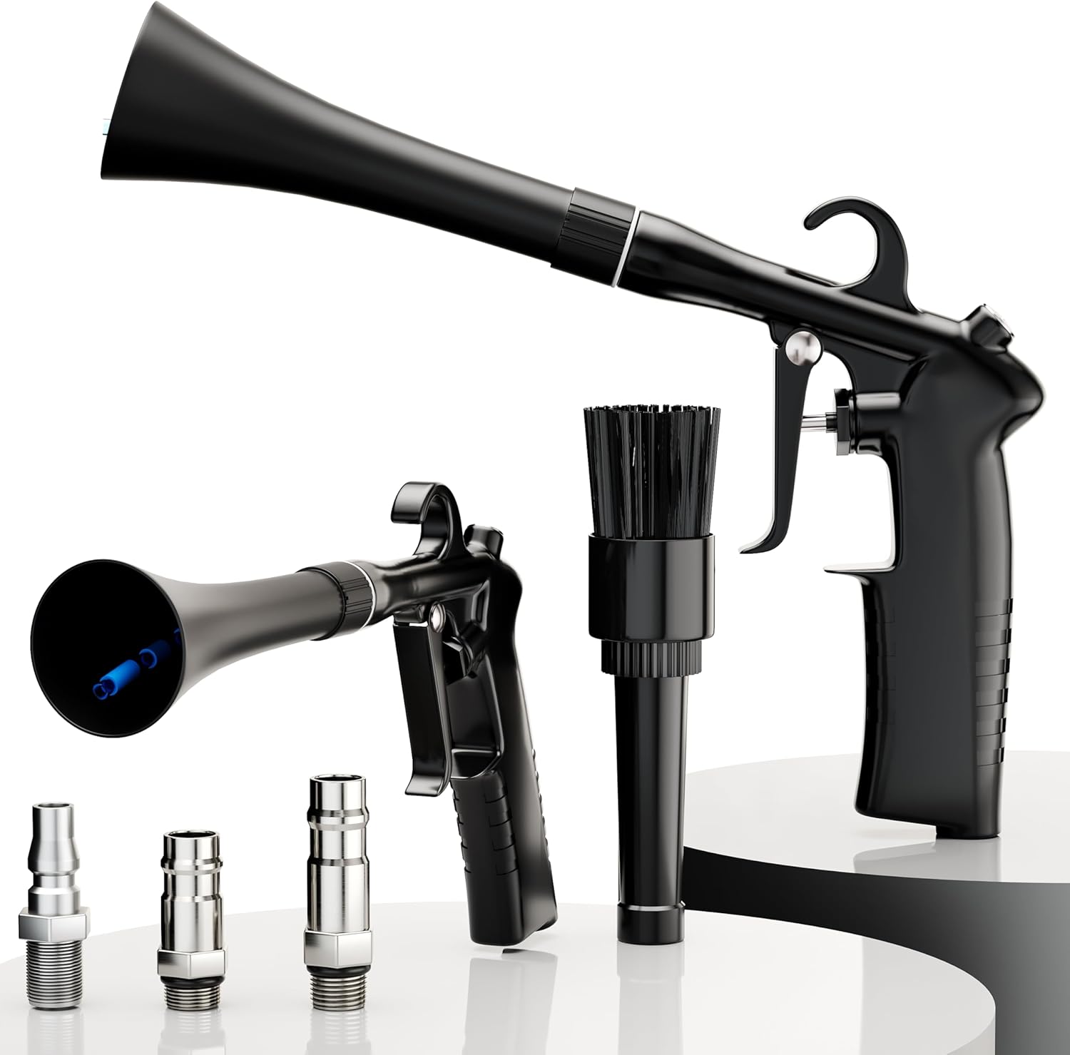 ESOW Car Cleaning Gun Detailing Dryer Air Compressor Blow Gun, Essential Car Detailing Kit and Supplies, High Pressure Air Blaster, Car Detailing Tools for Quick and Effective Dirt Removal, Black