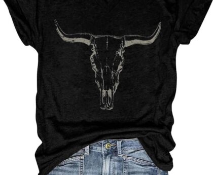 Women’s T-Shirts V-Neck Dragonfly Tee Cute Summer Graphic Shirts Vintage Boho Flowers Short Sleeve T Shirt