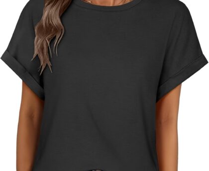 ANRABESS Oversized Tshirts for Women Summer Tops Short Sleeve Casual Loose Basic Tee Shirt Cute Outfits 2025 Trendy Clothes