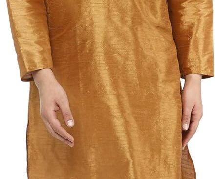 SKAVIJ Men’s Tunic Kurta Pyjama Traditional Wedding Party Ethnic Suit Dress Set