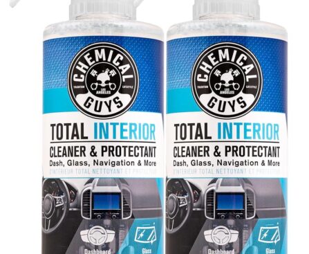 Chemical Guys Total Interior Cleaner & Protectant – Chemical Guys Interior Cleaner, Cleans & Protects Leather, Vinyl, Plastic, Rubber, Glass with a Streak-Free Finish — 16 Fl Oz (Pack of 2)