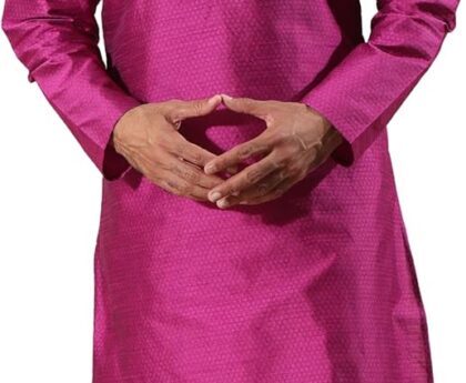 Filori Studio – Men’s Authentic Woven Design Long Kurta with Zari Embroidery (Kurta Only)