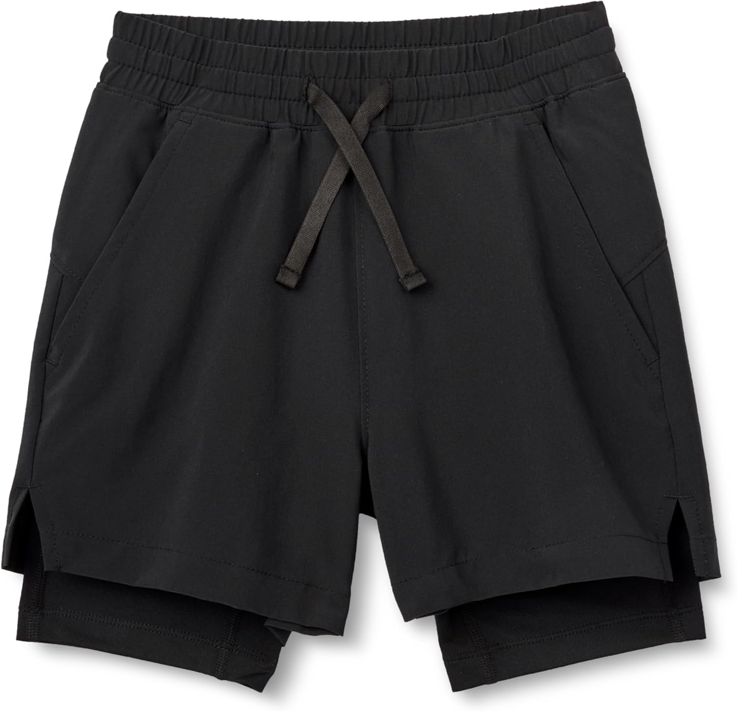 Amazon Essentials Boys’ Active Performance Stretch Woven Athletic Training Shorts with Liner