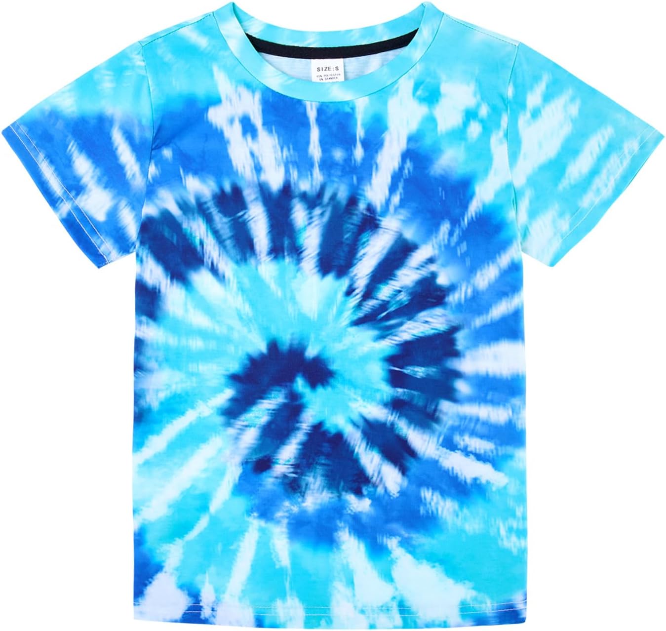 Boys Tie Dye Shirt Size 4-14 Hippies Senior Rainbow Tees T Shirts for Kids