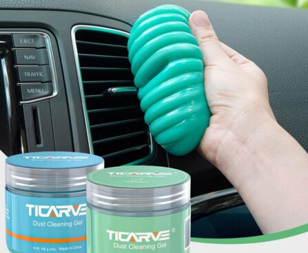 TICARVE 2Pack Cleaning Gel for Car Putty Car Slime Cleaning Car Detail Putty Tools Car Interior Cleaner Automotive Car Cleaning Kits Keyboard Cleaner Blue Green (320g/11.2oz)