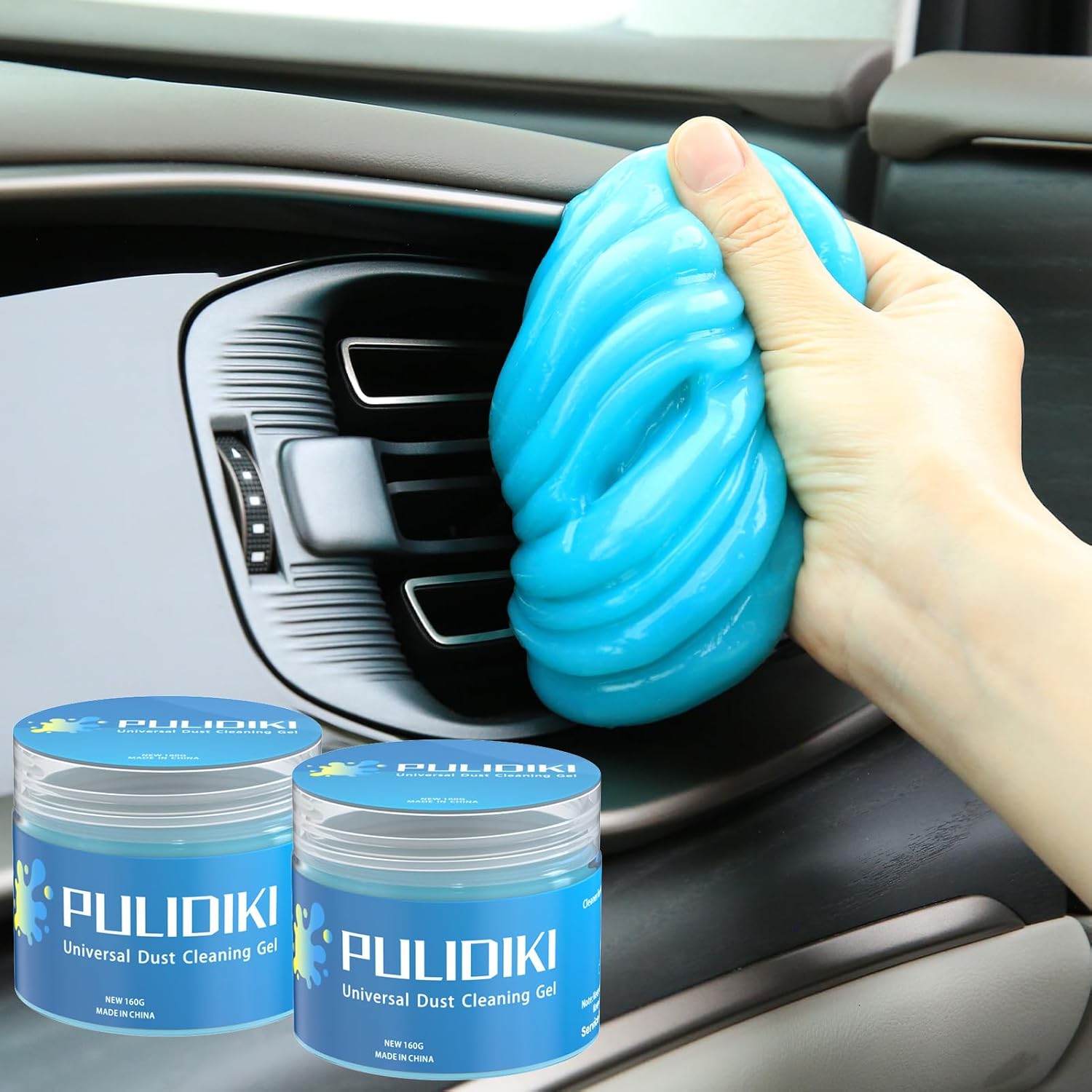 PULIDIKI Car Cleaning Gel Clean Putty Auto Detail Tools Slime Cleaner Interior Car Accessories Christmas Stocking Stuffers Gifts for Men Women Teens White Elephant Gifts Adults 2Pack