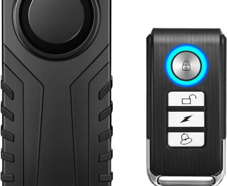 Wsdcam 113dB Bike Alarm Wireless Vibration Motion Sensor Waterproof Motorcycle Alarm with Remote