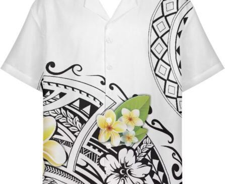 Summer Mens Short Sleeve Hawaiian Shirts Button Down 2025 Trendy Polynesian Prints Puletasi Samoan Tribal Apparel
