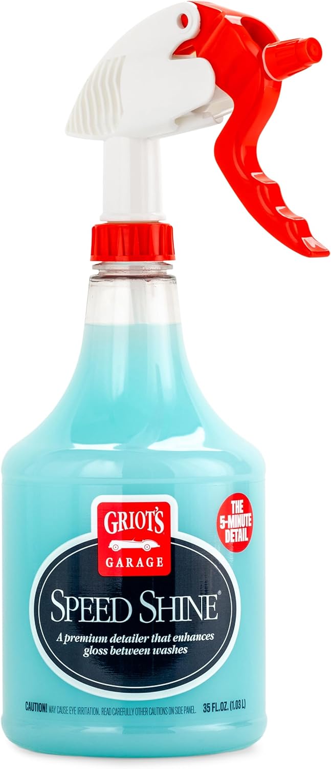 Griot’s Garage Speed Shine for Car Detailing, Quick Detailer for All Exterior Surfaces, Trim and Wheels, Provides a Glossy Finish, 11146, 35 oz