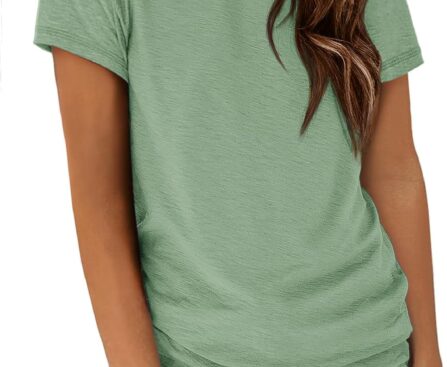 ATHMILE Womens T Shirt Summer Tops Short Sleeve Fashion School Teachers Clothes 2026 Spring Beach Vacation Trendy