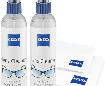 ZEISS Lens Care Pack – 2x 8oz Streak-Free Lens Spray and Microfiber Cloths for Eyeglasses and Optics
