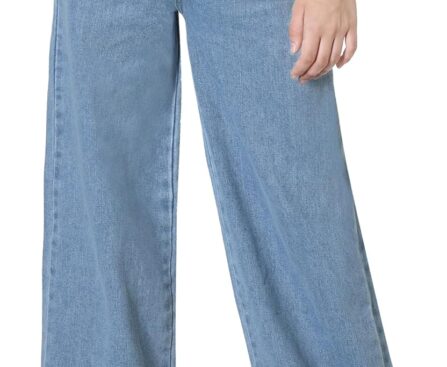 EXARUS Girls Jeans Baggy Pants Wide Leg/Flare/Skinny Teen Ripped Denim Tween Clothes Outfits Preppy Casual Kids 6-14Y