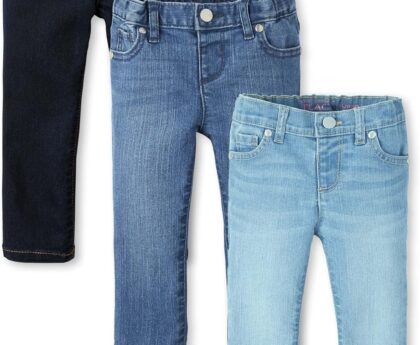 The Children’s Place Girls Super Skinny Jeans,Victory Blue Wash Single,4