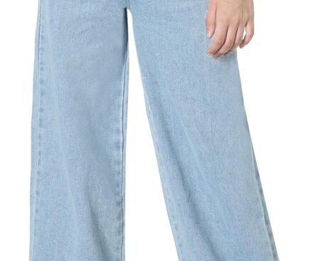 EXARUS Girls Jeans Baggy Pants Wide Leg/Flare/Skinny Teen Ripped Denim Tween Clothes Outfits Preppy Casual Kids 6-14Y