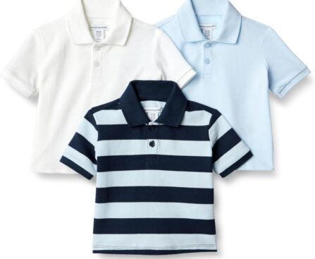 Amazon Essentials Boys Cotton Spandex Pique Polo Shirt