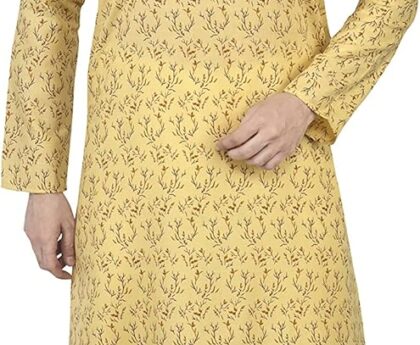 Mens Cotton Kurta Pyjama Set